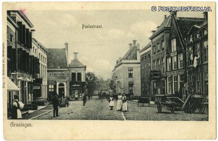 ansichtkaart: Groningen, Poelestraat