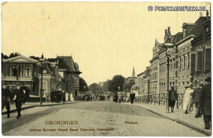 ansichtkaart: Groningen, Viaduct