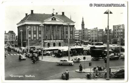ansichtkaart: Groningen, Stadhuis