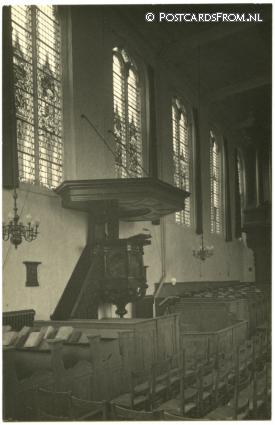 ansichtkaart: Alkmaar, N.H. Kapelkerk. Interieur