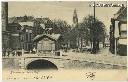 ansichtkaart: Delft, Binnenwatersloot