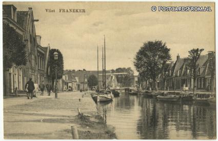 ansichtkaart: Franeker, Vliet