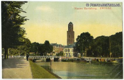 ansichtkaart: Zwolle, Nieuwe Havenbrug
