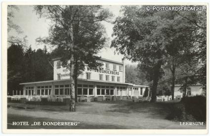 ansichtkaart: Leersum, Hotel 'De Donderberg'. Properietaire: Jan Sipman