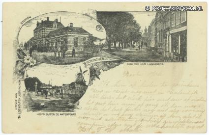 ansichtkaart: Gorinchem, Station - Eind van den Langendijk