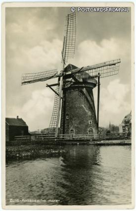 ansichtkaart: Voorschoten, Zuid-Hollandsche molen