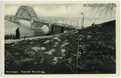ansichtkaart: Nijmegen, Nieuwe Waalbrug