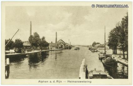 ansichtkaart: Alphen aan den Rijn, Heimanswetering