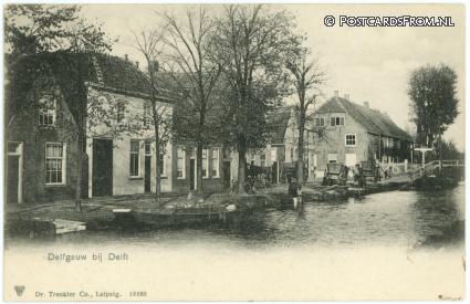ansichtkaart: Delfgauw, Bij Delft