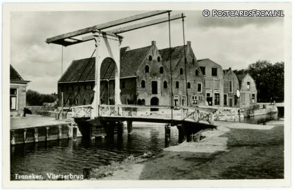 ansichtkaart: Franeker, Vlietserbrug