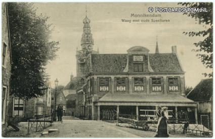ansichtkaart: Monnickendam, Waag met oude Speeltoren