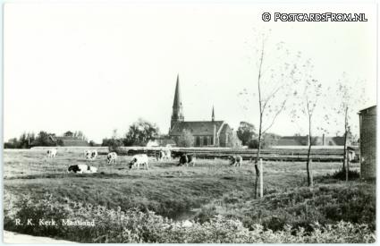 ansichtkaart: Maasland, R.K. Kerk
