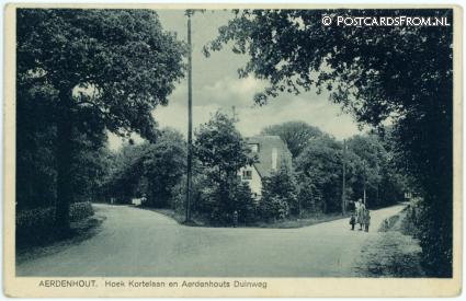 ansichtkaart: Aerdenhout, Hoek Kortelaan en Aerdenhouts Duinweg