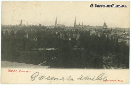 ansichtkaart: Breda, Panorama