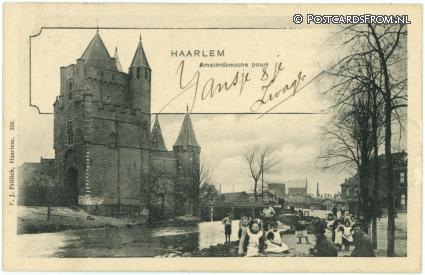 ansichtkaart: Haarlem, Amsterdamsche poort