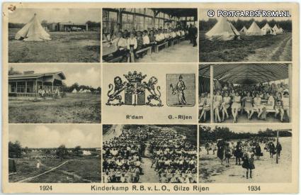 ansichtkaart: Gilze en Rijen, Kinderkamp R.B. v. L.O. 1924-1934