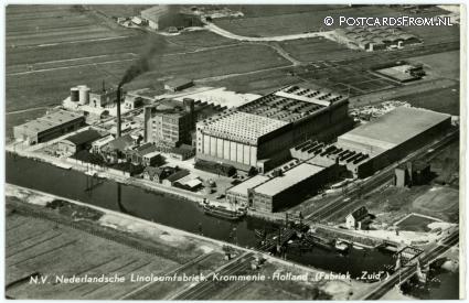 ansichtkaart: Krommenie, Ned. Linoleumfabriek 'Zuid'