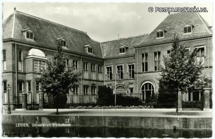 ansichtkaart: Leiden, Universiteit-Bibliotheek