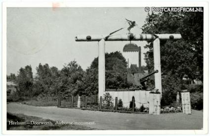 ansichtkaart: Heelsum, Doorwerth. Airborne-monument
