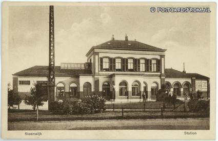 ansichtkaart: Steenwijk, Station