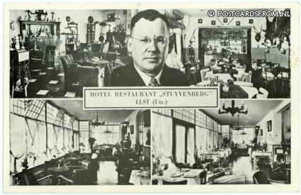 ansichtkaart: Elst UT, Hotel Rest. 'Stuyvenberg'