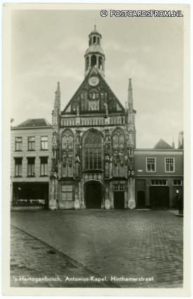 ansichtkaart: 's-Hertogenbosch, Antonius-Kapel. Hinthamerstraat