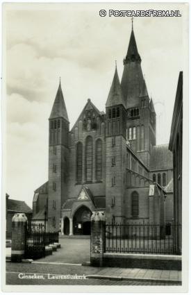 ansichtkaart: Ginneken, Laurentiuskerk
