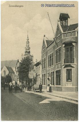 ansichtkaart: Zevenbergen, Postkantoor