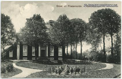 ansichtkaart: Finsterwolde, Groet uit Finsterwolde - Goldhoorn
