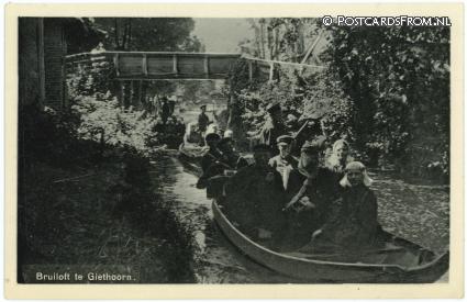 ansichtkaart: Giethoorn, Bruiloft
