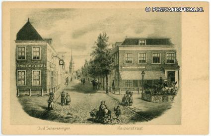 ansichtkaart: Scheveningen, Oud Scheveningen. Keizerstraat