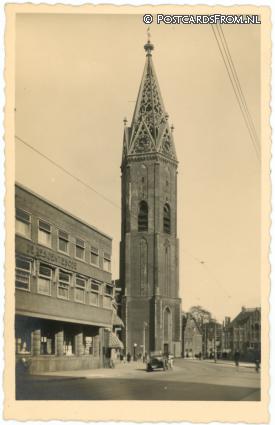 ansichtkaart: 's-Gravenhage, Toren St. Jacobskerk. De Residentiebode