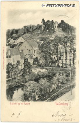 ansichtkaart: Valkenburg LB, Gezicht op de Ruine