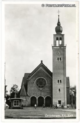 ansichtkaart: Zevenbergen, R.K. Kerk