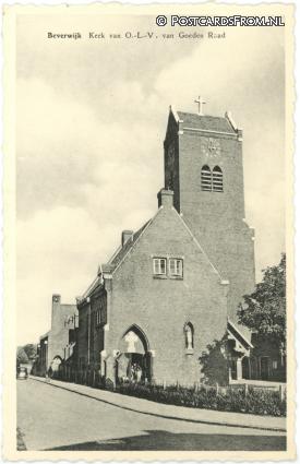 ansichtkaart: Beverwijk, Kerk van O.L.V. van Goeden Raad