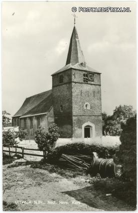 ansichtkaart: Uitwijk, Ned. Herv. Kerk