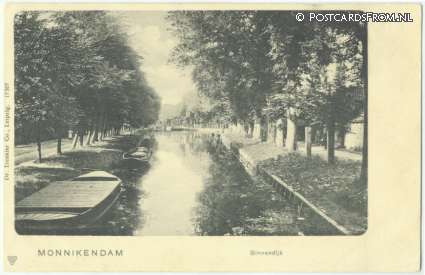 ansichtkaart: Monnickendam, Binnendijk