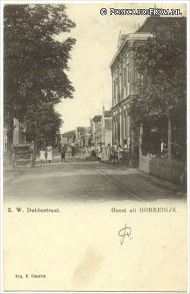 ansichtkaart: Gorredijk, Z.W. Dubbestraat