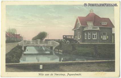 ansichtkaart: Papendrecht, Villa aan de Veerstoep
