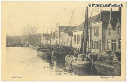 ansichtkaart: Alkmaar, Oudegracht