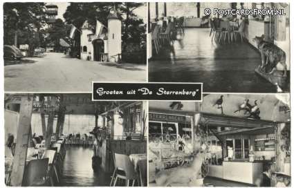 ansichtkaart: Nijmegen, Cafe-Rest. 'De Sterrenberg' tussen Beek-Berg en Dal, met uitzich