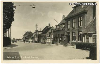 ansichtkaart: Nieuw- en Sint Joosland, Postweg