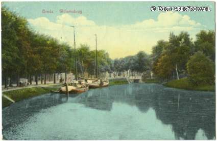 ansichtkaart: Breda, Willemsbrug