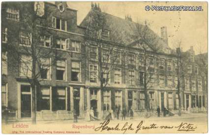 ansichtkaart: Leiden, Rapenburg