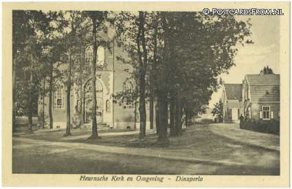 ansichtkaart: Dinxperlo, Heurnsche Kerk en Omgeving
