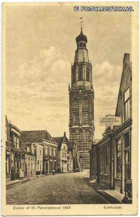 ansichtkaart: Enkhuizen, Zuider of St. Panorastoren 1633