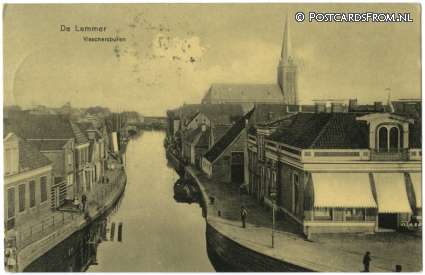 ansichtkaart: Lemmer, Visschersburen