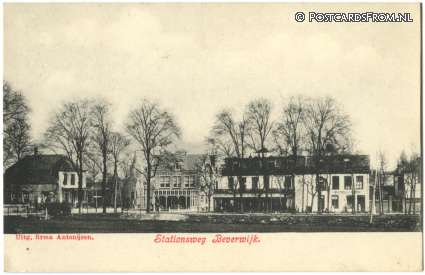 ansichtkaart: Beverwijk, Stationsweg