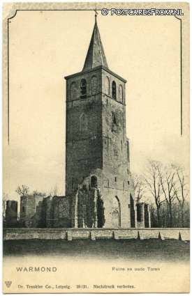 ansichtkaart: Warmond, Ruine en oude Toren