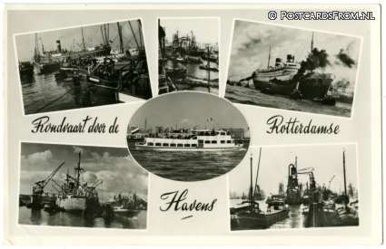 ansichtkaart: Rotterdam, Rondvaart door de Havens